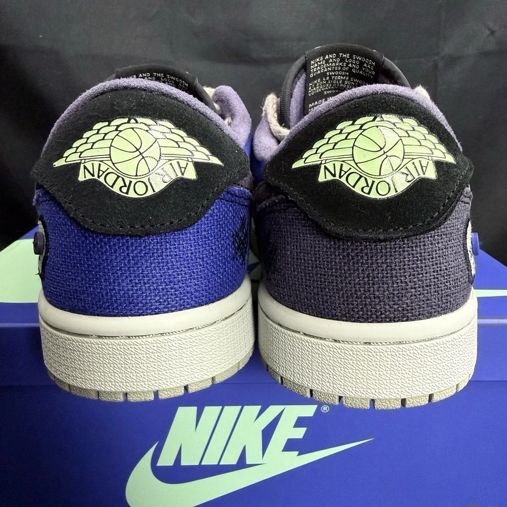 Mens 8.5 Air Jordan 1 Retro Low OG  Regency Purple Zion Williamson Voodoo